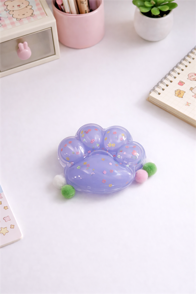 Mavi Büyük Ponponlu Pati Squishy