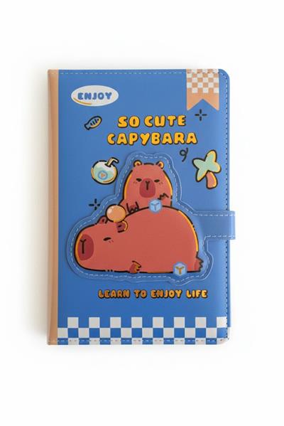Mavi Capybara Mıknatıslı Sert Kapak Defter