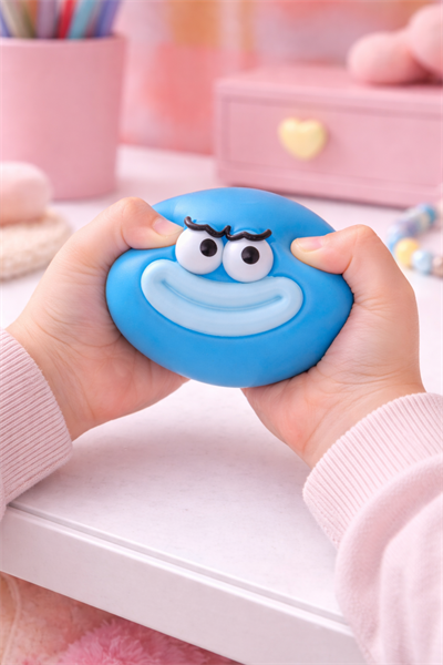 Mavi Gülen Yüz Top Squishy