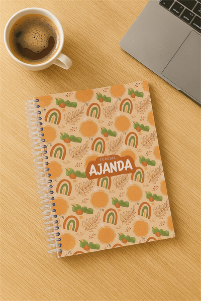 Mini Gökkuşağı Stickerlı Spiral Defter