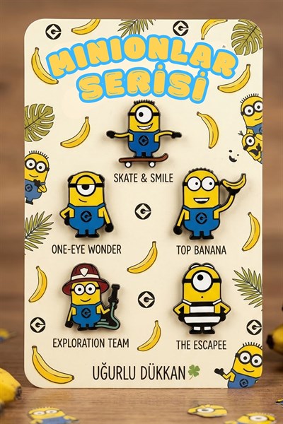 Minion 5'li Karakter Seti Rozet