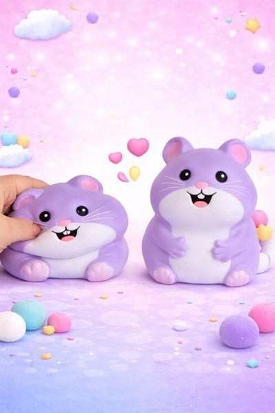 Mor Oturan Squishy Fare