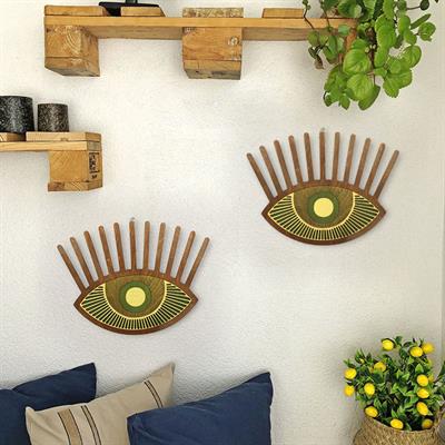 22x30 Cm Yeşil Nazar Göz Duvar Pano