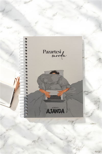 Pazartesi Mood Stickerlı Spiral Defter
