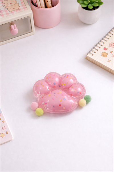 Pembe Büyük Ponponlu Pati Squishy