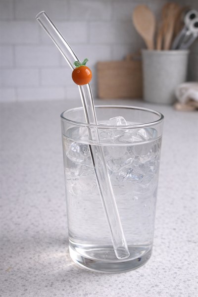 Portakal Figürlü Cam Pipet