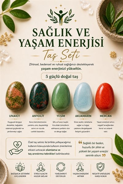 Sağlık ve Yaşam Enerjisi Doğal Taş Seti