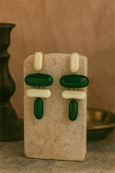 SALLANTILI YEŞİL KAPSÜL KÜPE