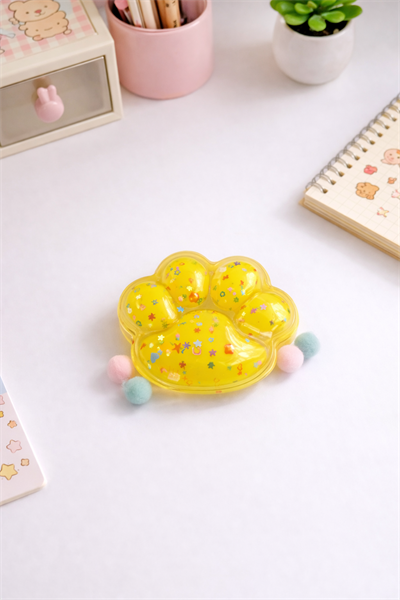 Sarı Büyük Ponponlu Pati Squishy