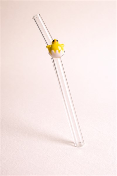 Sarı Civciv Figürlü Cam Pipet