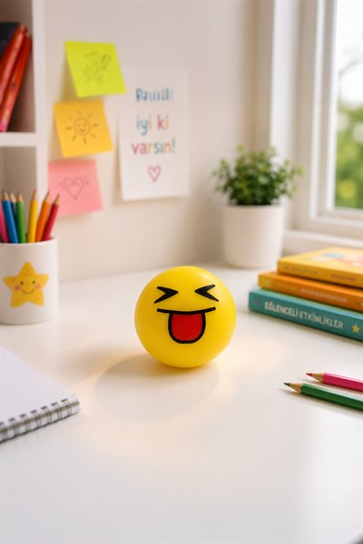Sarı Eğlenceli Emoji Sukuşi