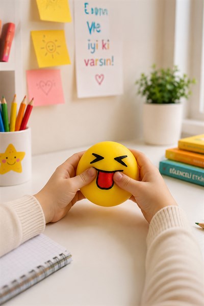Sarı Eğlenceli Emoji Sukuşi