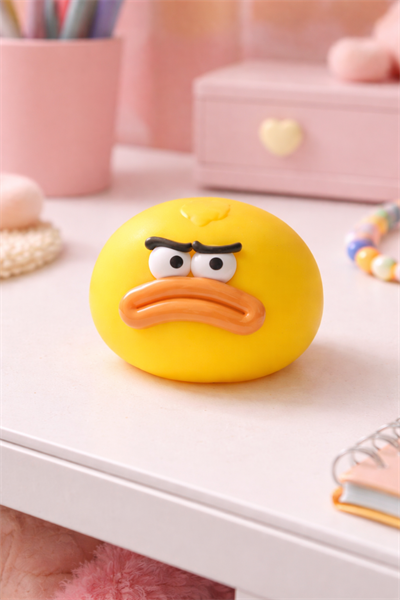 Sarı Somurtkan Yüz Top Squishy