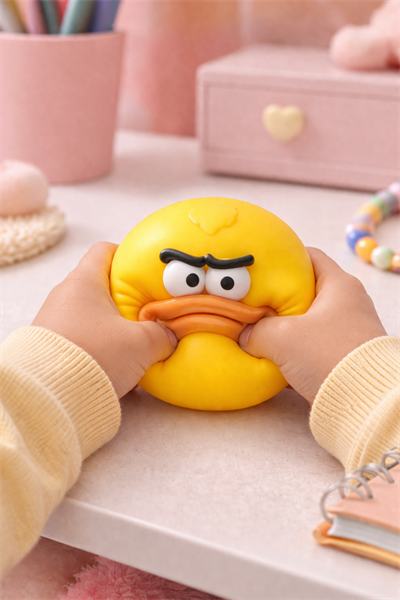 Sarı Somurtkan Yüz Top Squishy