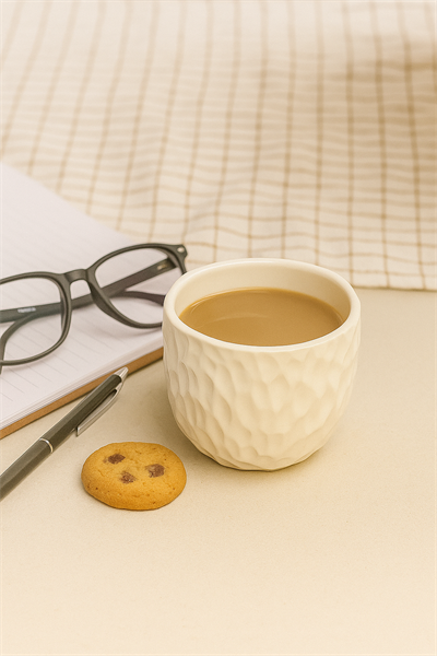 Sedef Kazıma Kulpsuz Fincan