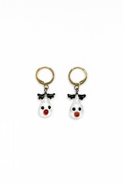 Şeffaf Geyik Damla Küpe