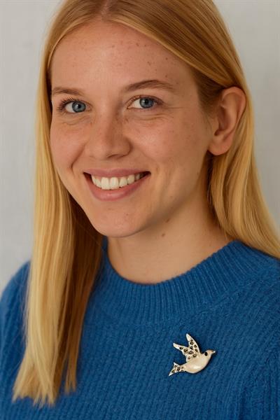 Siyah Beyaz Taşlı Kuşı İğneli Broş