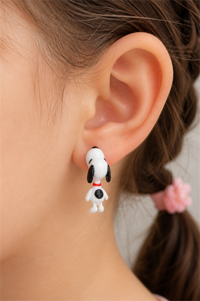 Snoppy 3 D Küpe