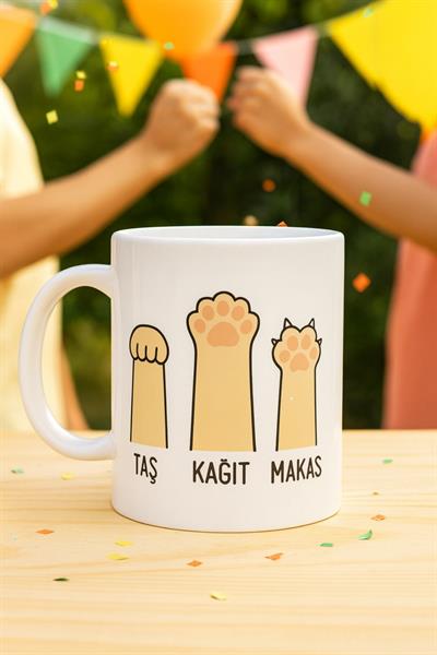 Taş Kağıt Makas Kedicik Bardak