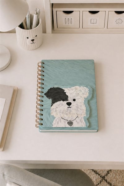 Terrier Tasarımlı Spiral Defter