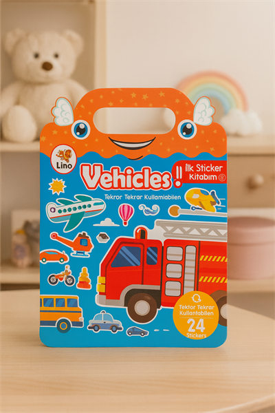 Vehıcles Lino Tekrar Kullanılan Sticker Seti