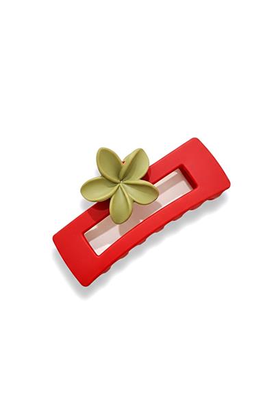 ZİKZAK MODELLİ ÜZERİ PARLAK RENKLİ KEMiK MANDAL TOKA