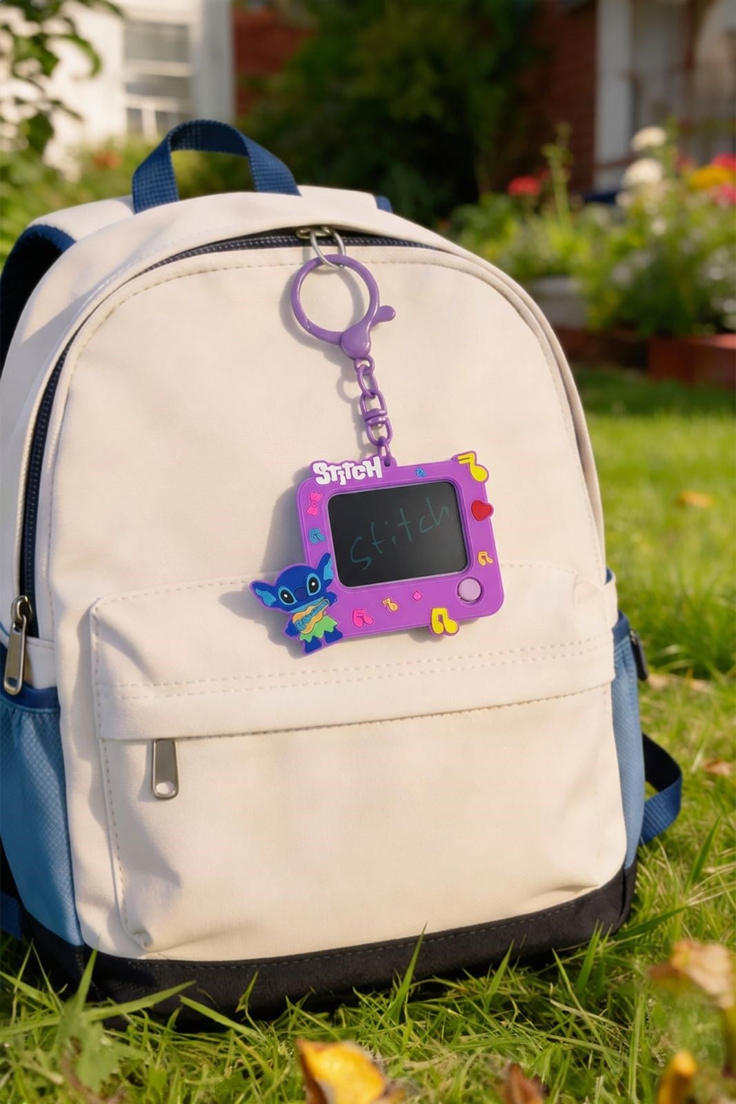 10X7 Cm Mor Stitch Mini Tabletli Anahtarlık