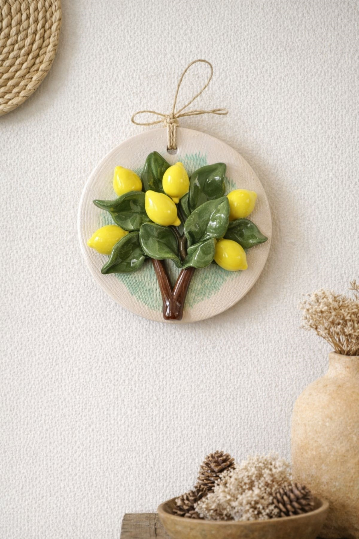 14 cm Limon Ağacı Seramik Duvar Panosu