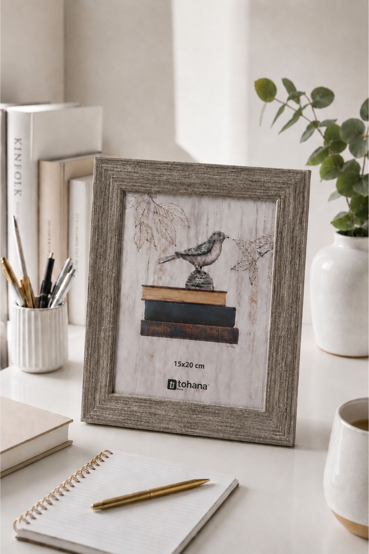 15X20 Cm Eskitilmiş Ahşap Görünümlü Masa Üstü Çerçeve