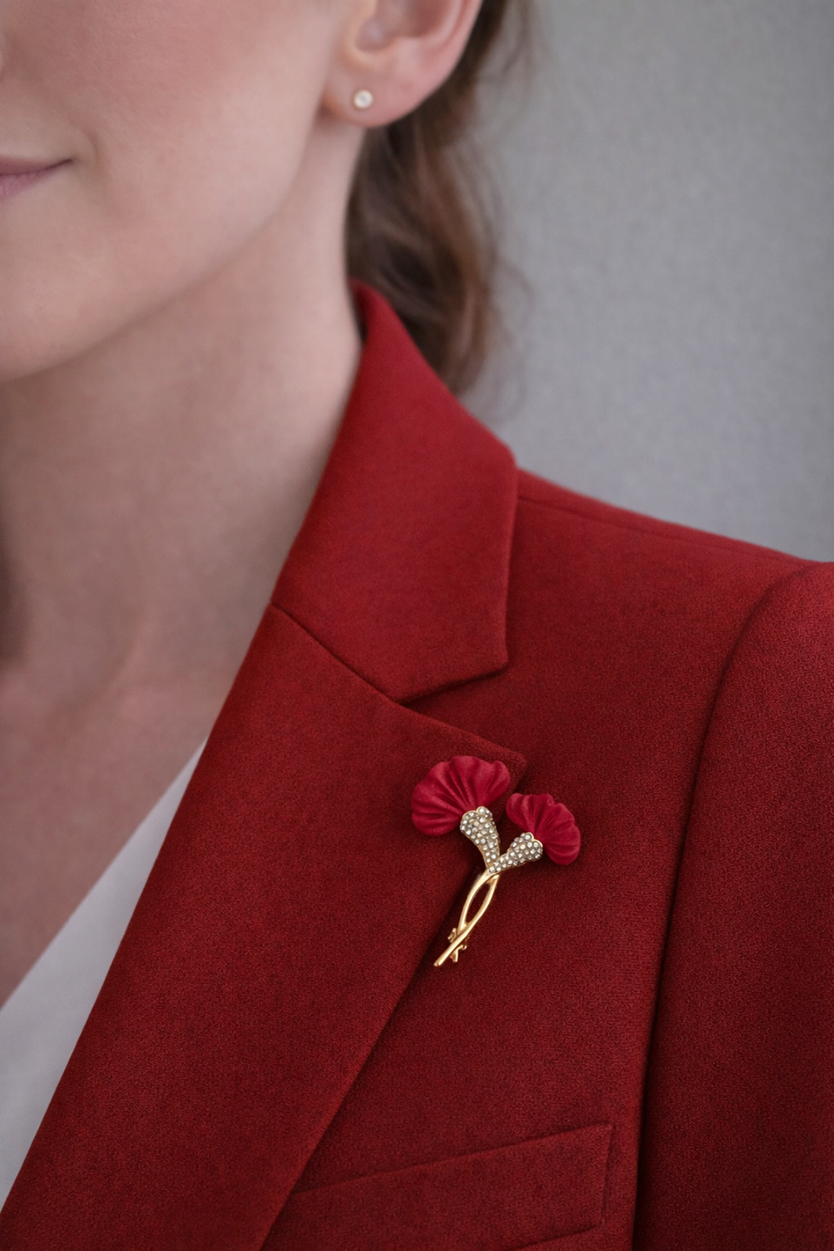 2 li taşlı karanfil İğneli Broş