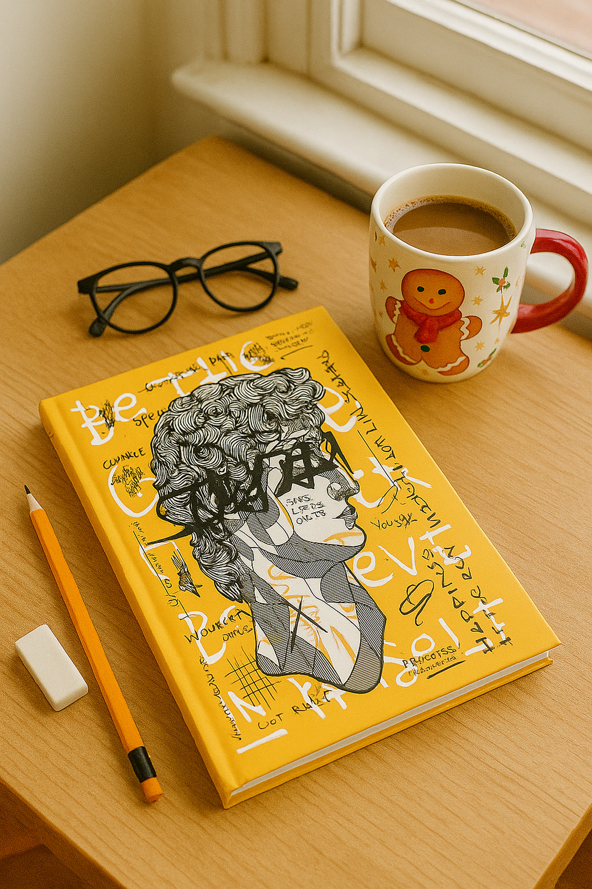 20 Cm Sarı Mottolu Çizgili Defter