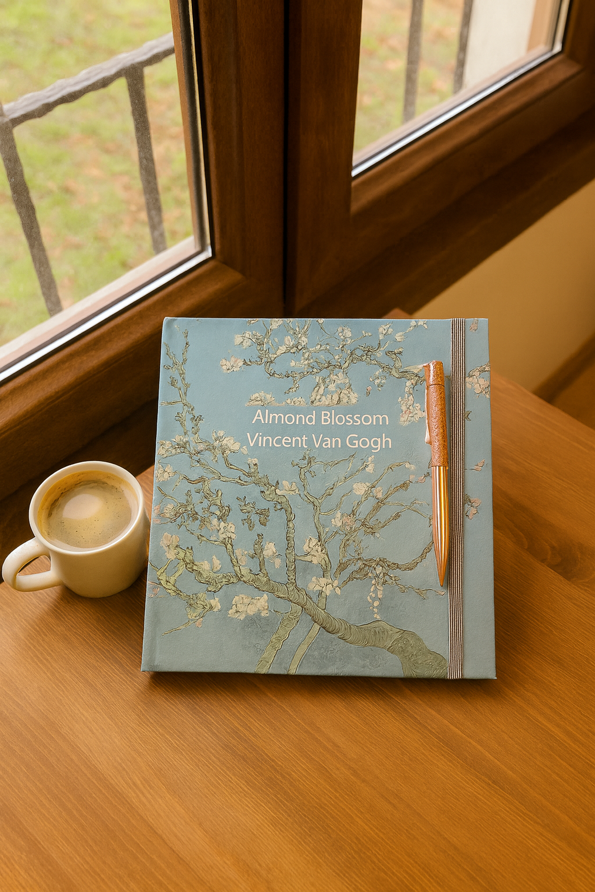 20 Cm Van Gogh Almond Blossom Lastikli Çizgili Defter