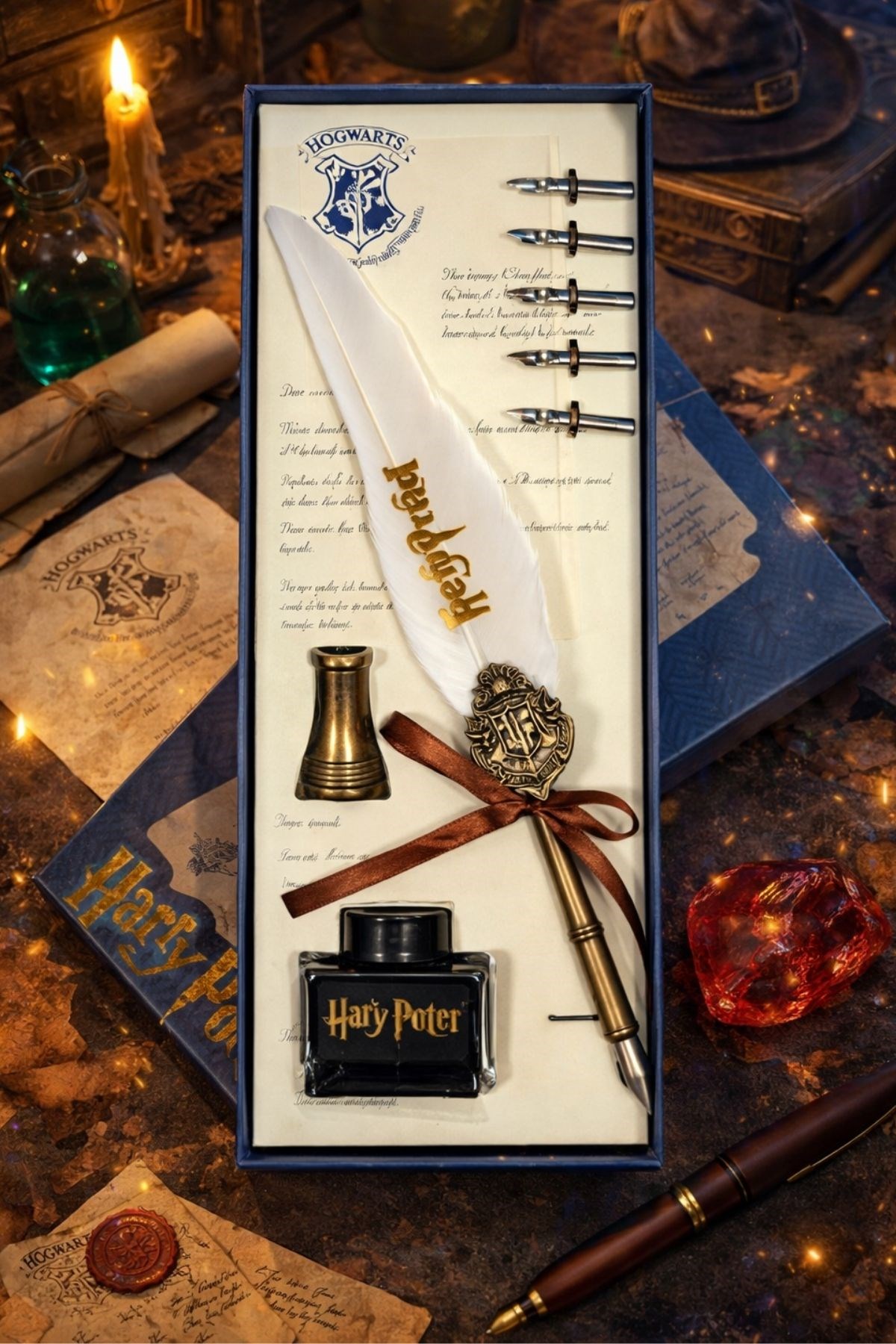 25 Cm Beyaz Harry Potter Sırlar Odası Kalemi