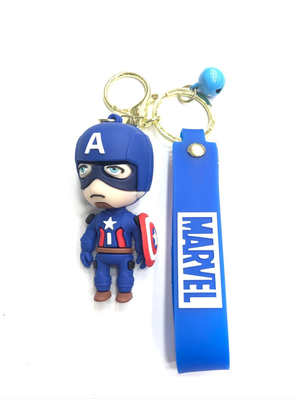 3D Kaptan Amerika Silikon Anahtarlık