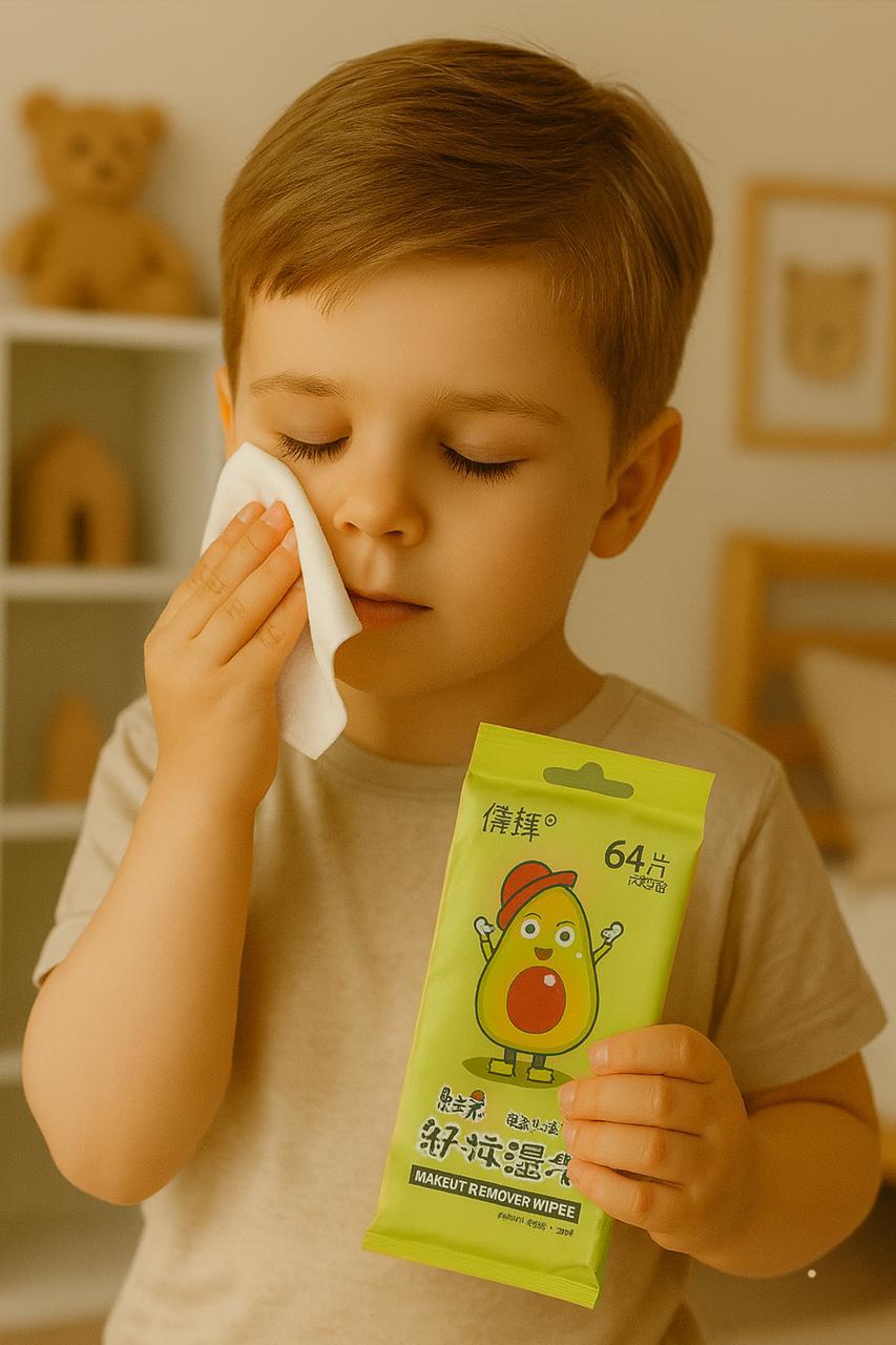 8 li  Avokado Mini 64 yaprak Islak Mendil