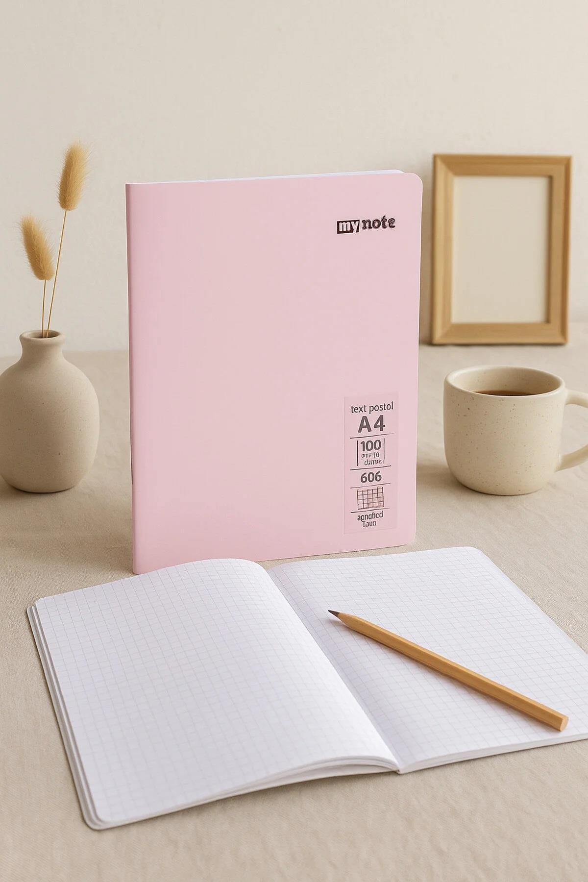 A4 Text Pastel Kareli Defter 100 Yp.