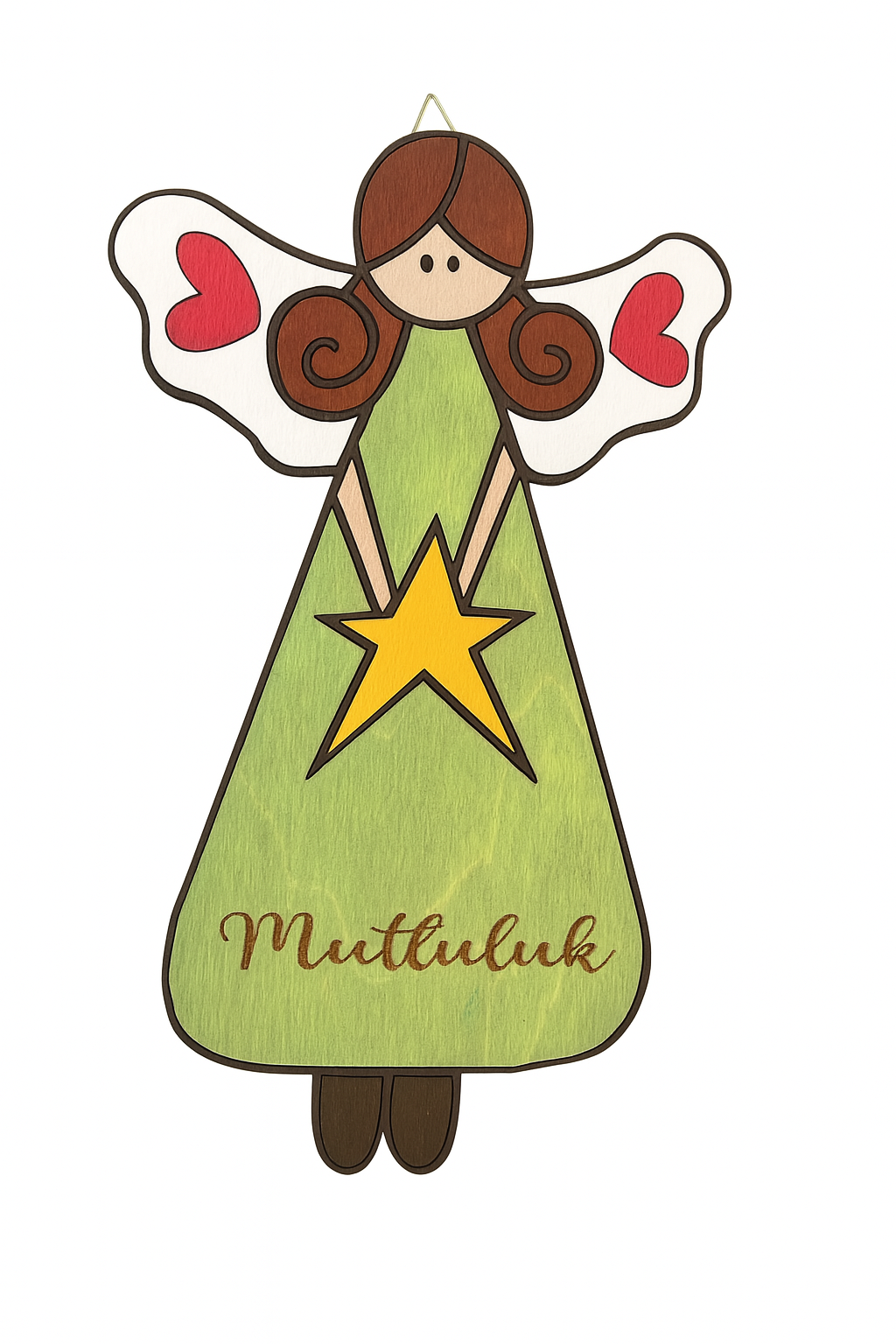 Ahşap Melek Mutluluk