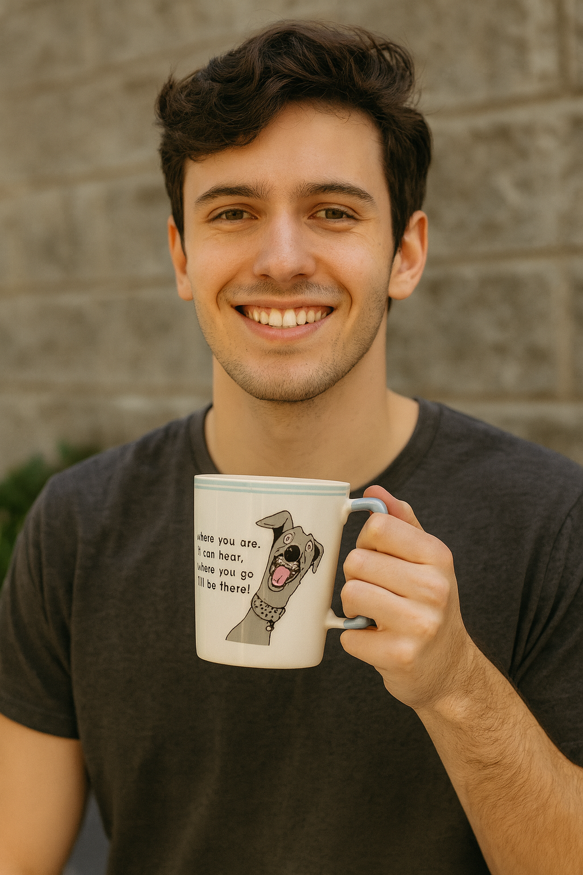 Alman Danua Sözlü Kulplu Kupa