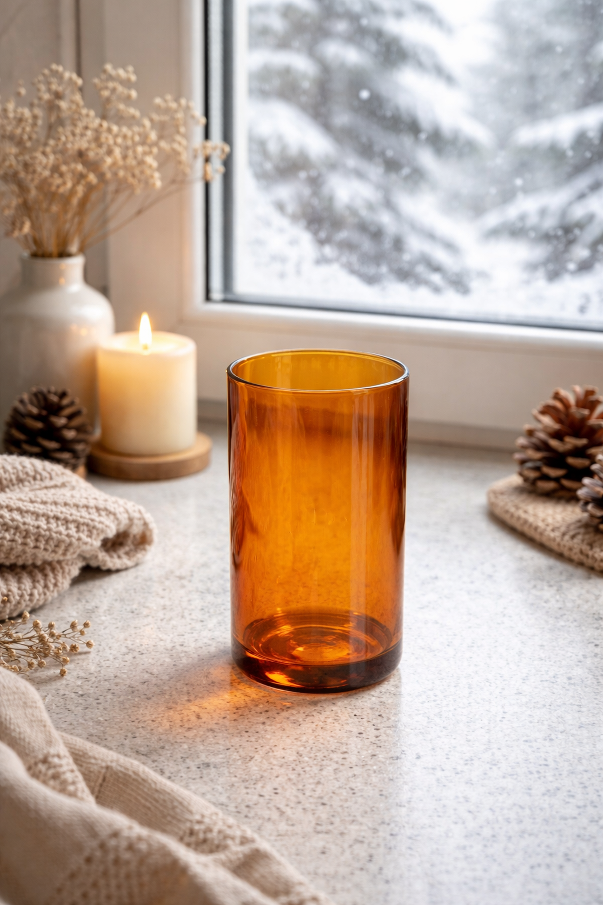 Amber Dörtlü Cam Bardak 460 Ml