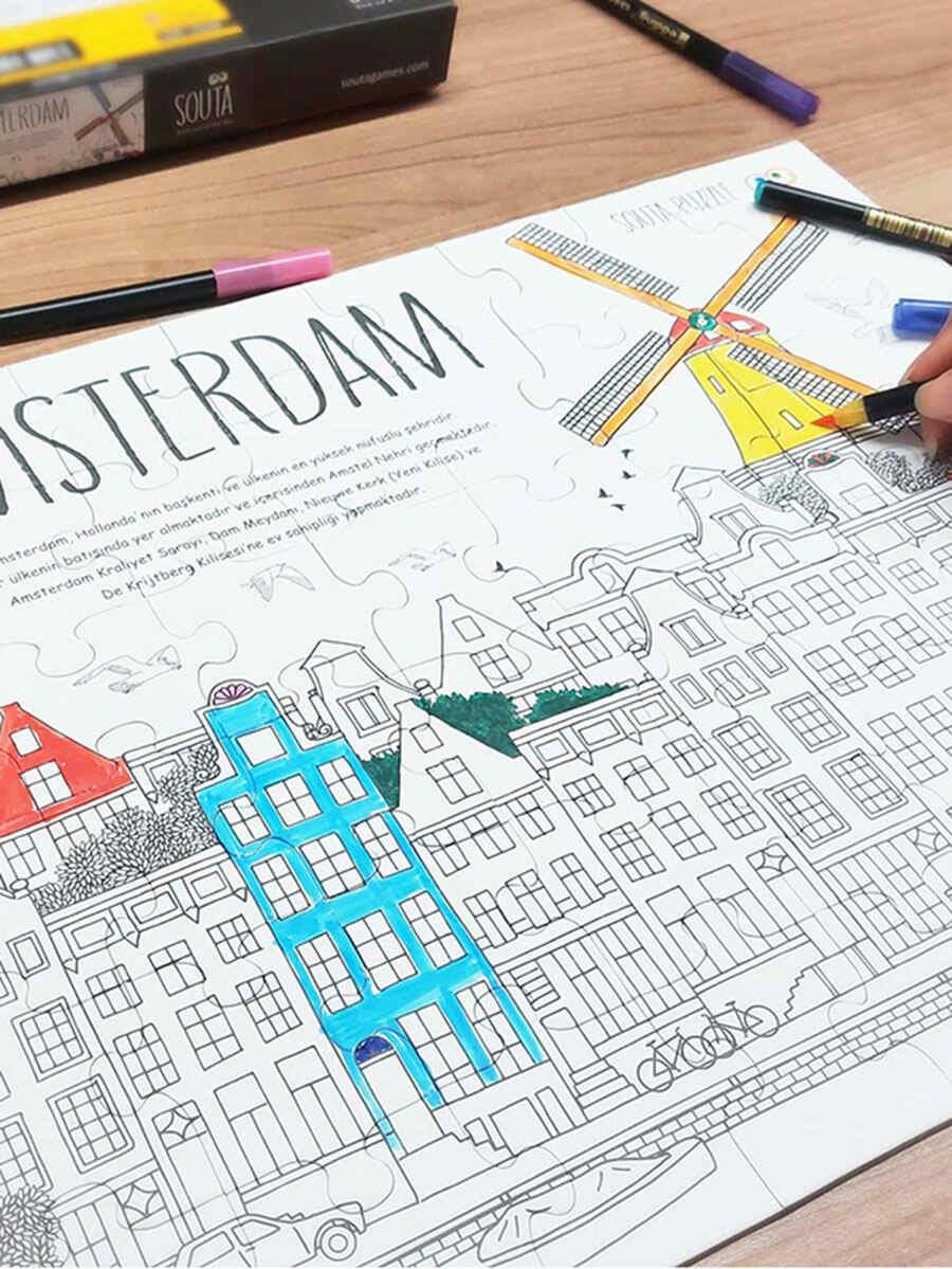 ''Amsterdam’ı Boya'' Boyama&Puzzle