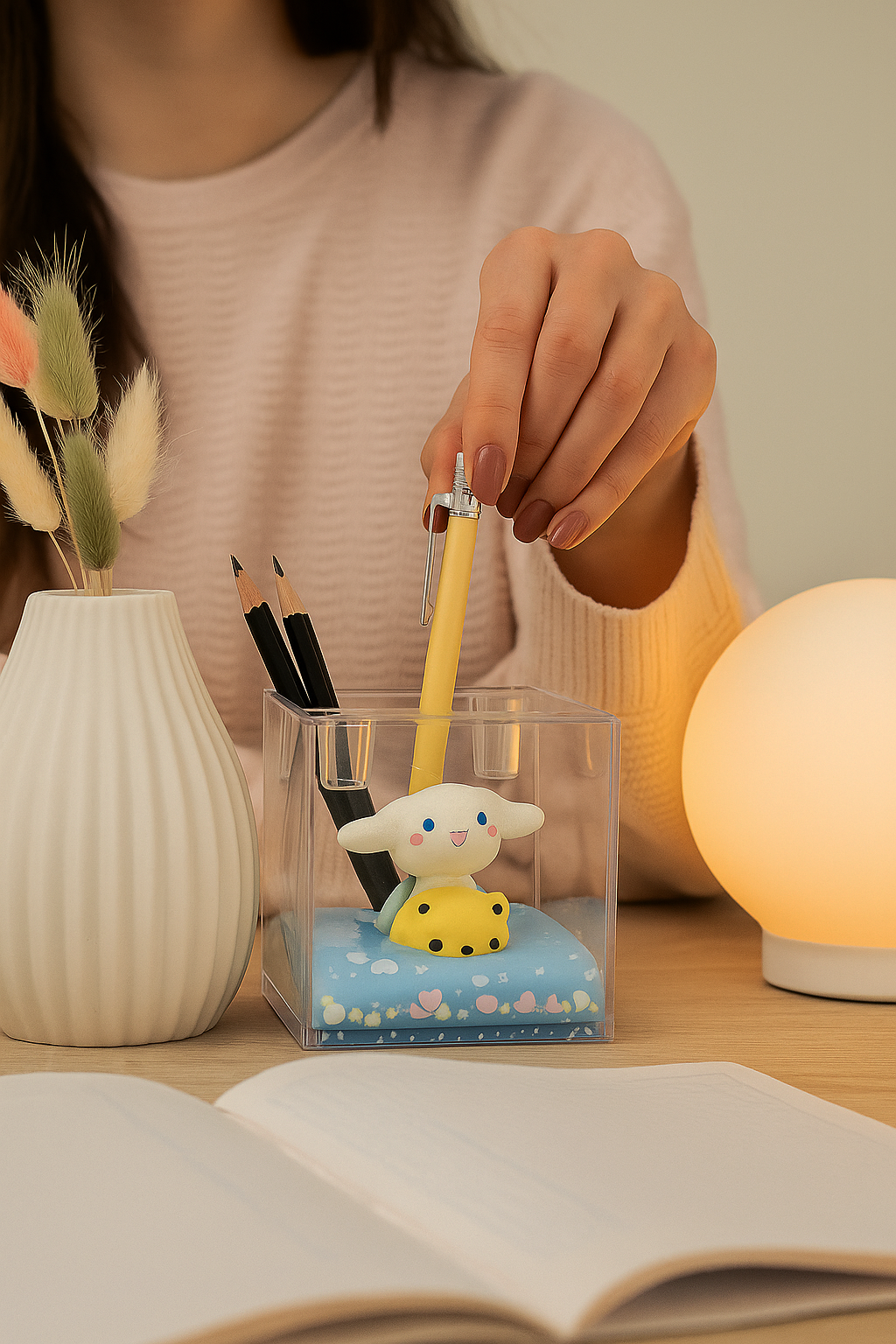 BEYAZ MY MELODY MAVİ SULU KARE KALEMLİK