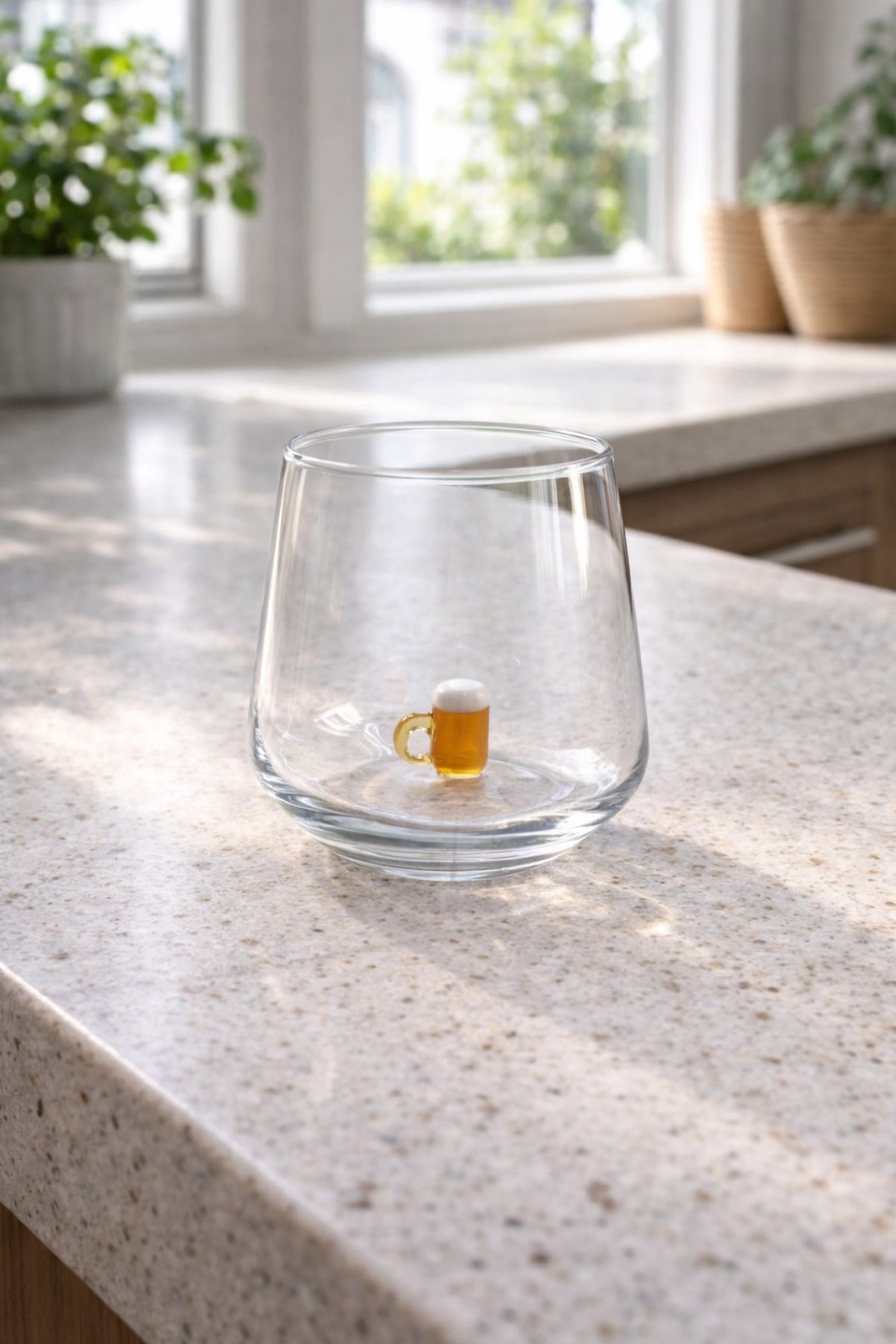 Bira Bardaklı Cam Su Bardağı