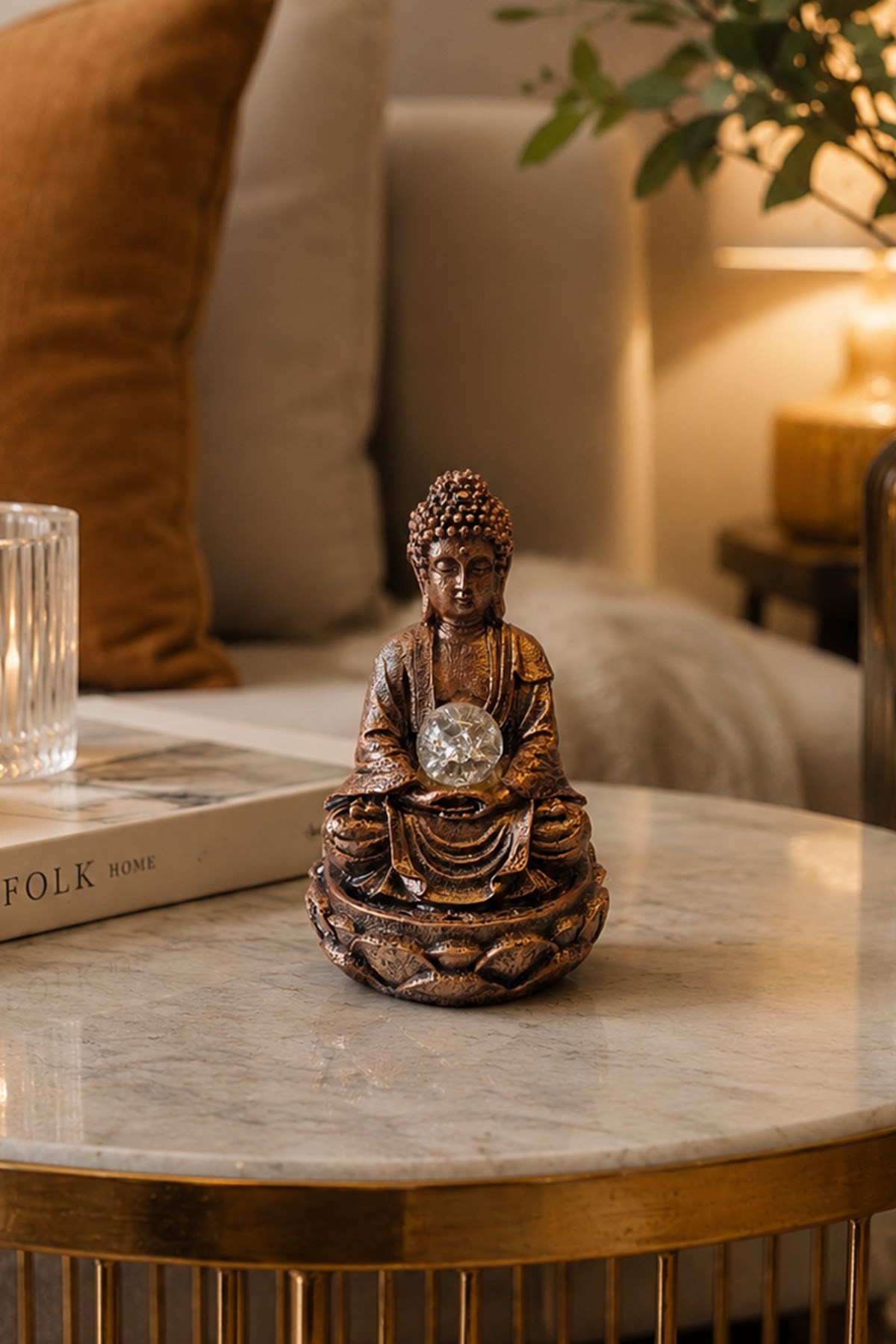 Budha Heykel Gece Lambası 18x29 cm