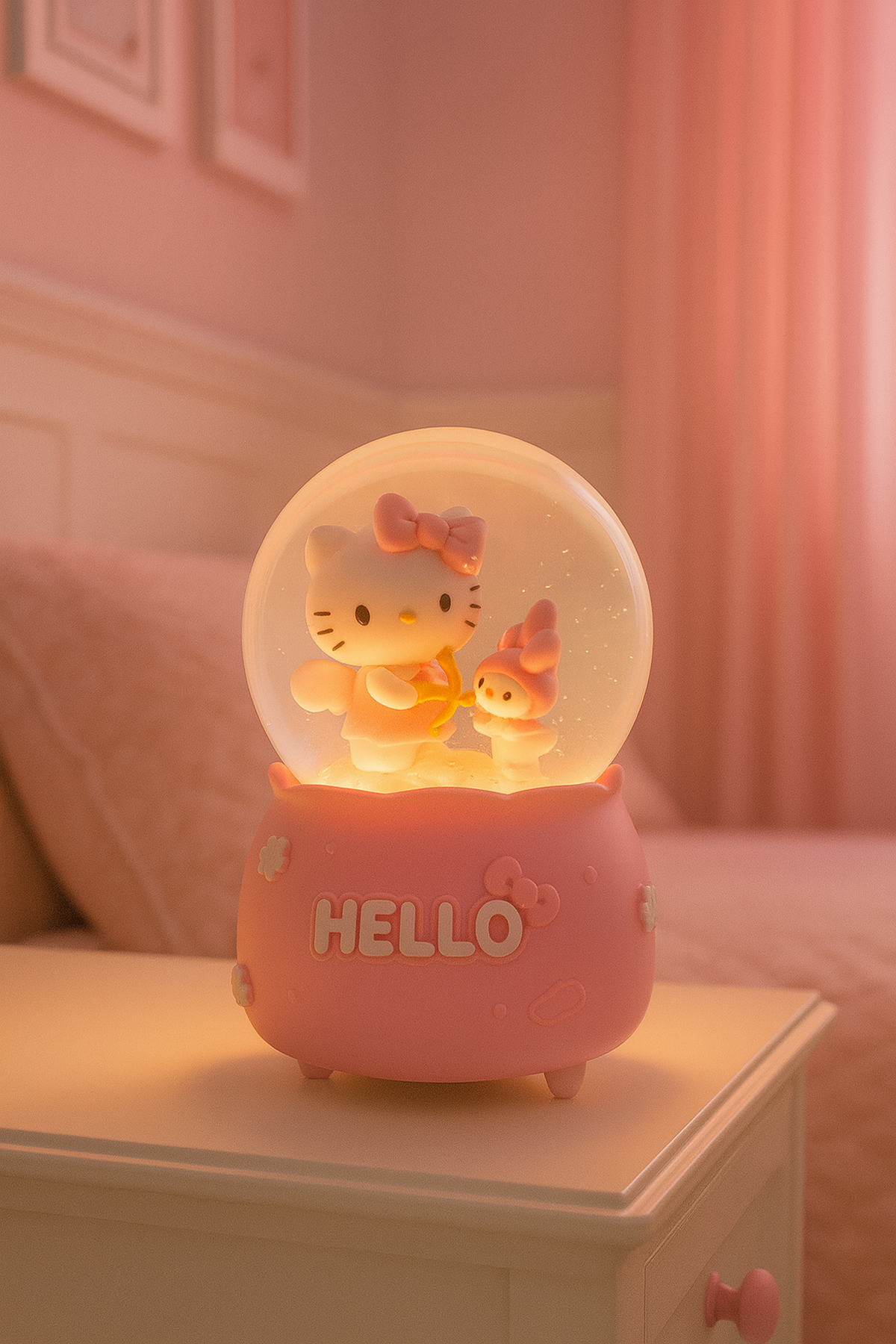 Büyük Hello Kıtty My Melodi Kar Küresi