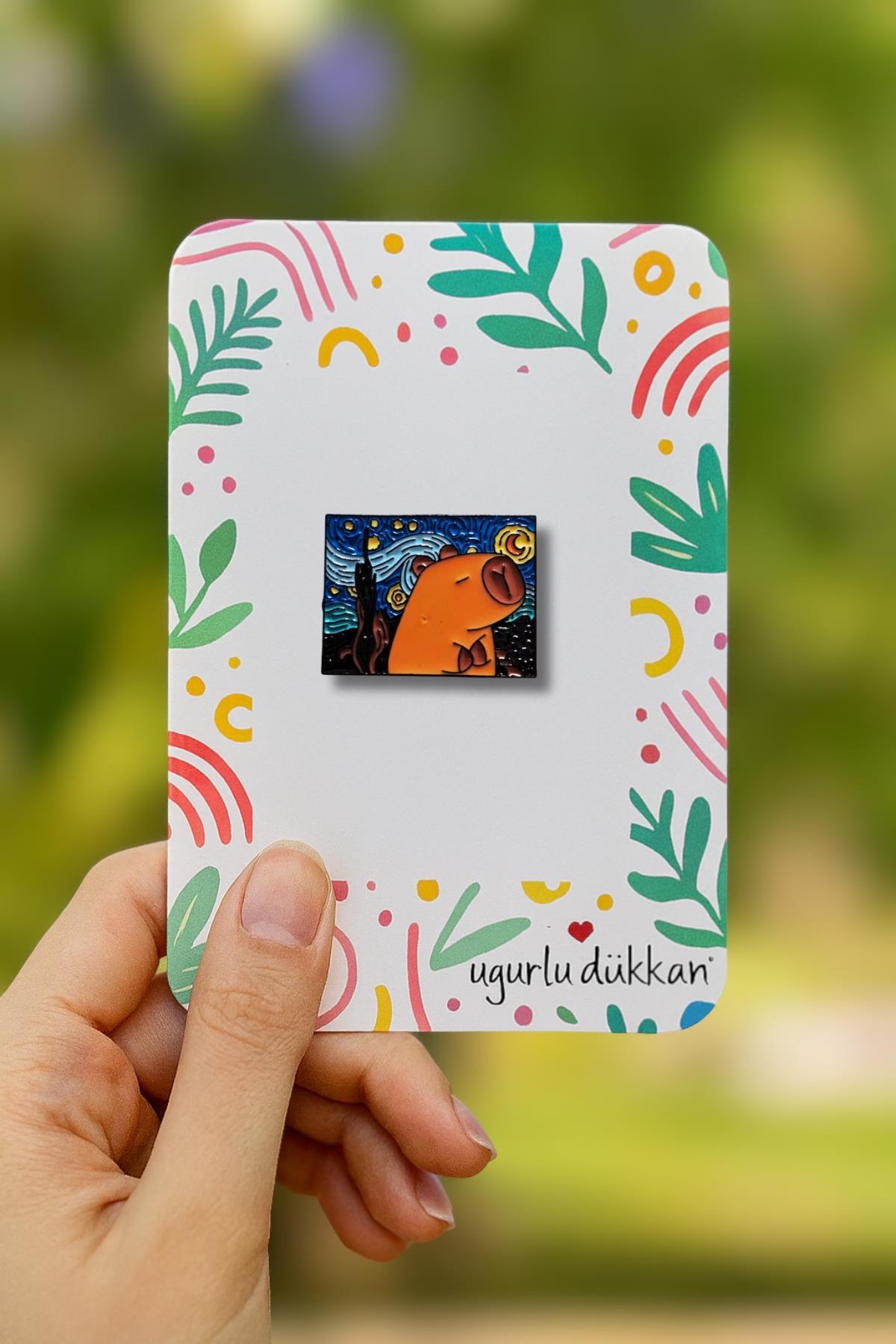 Capybara Resim Tablosu Rozeti