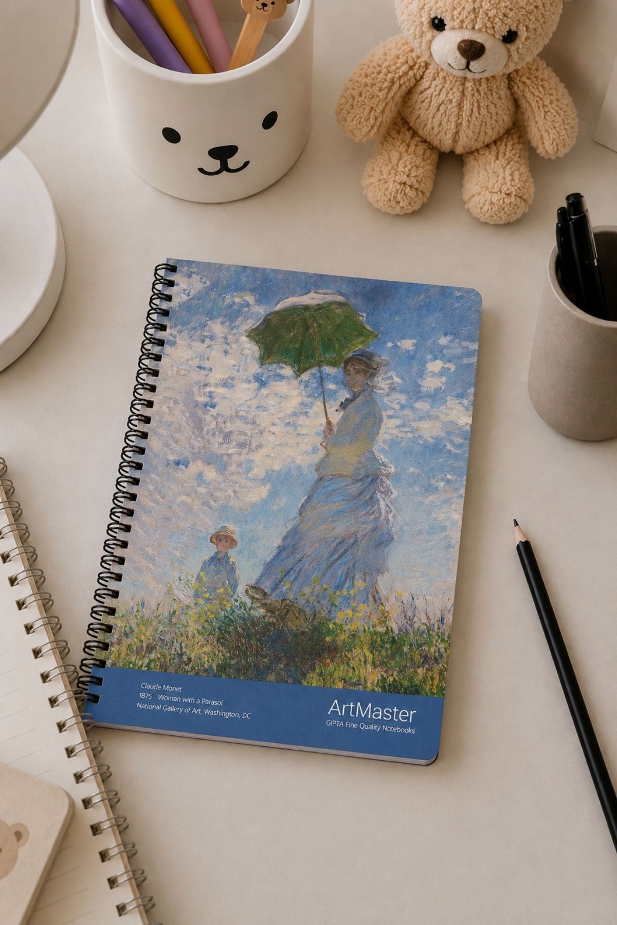 Claude Monet  Eserli Çizgili Defter 26 Cm