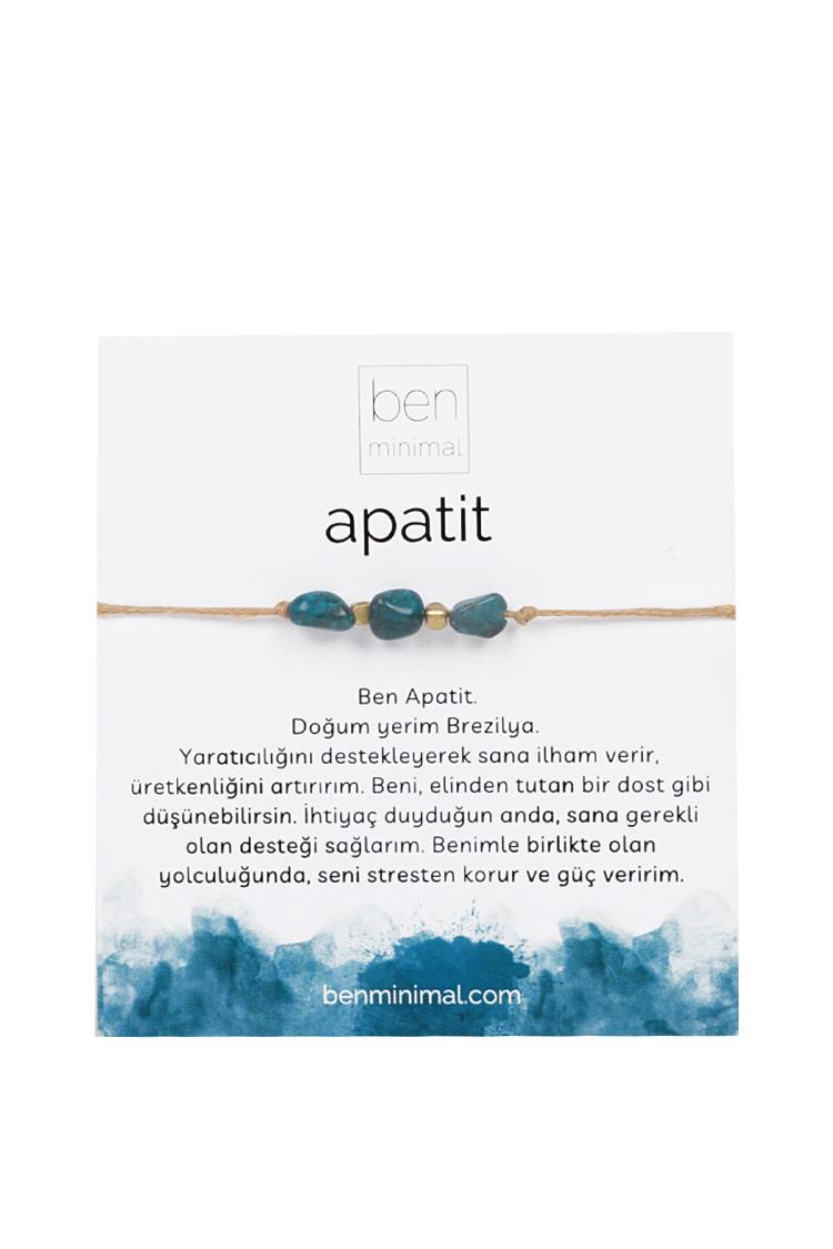 Doğal Taşlı Bileklik -  Apatit Taşı