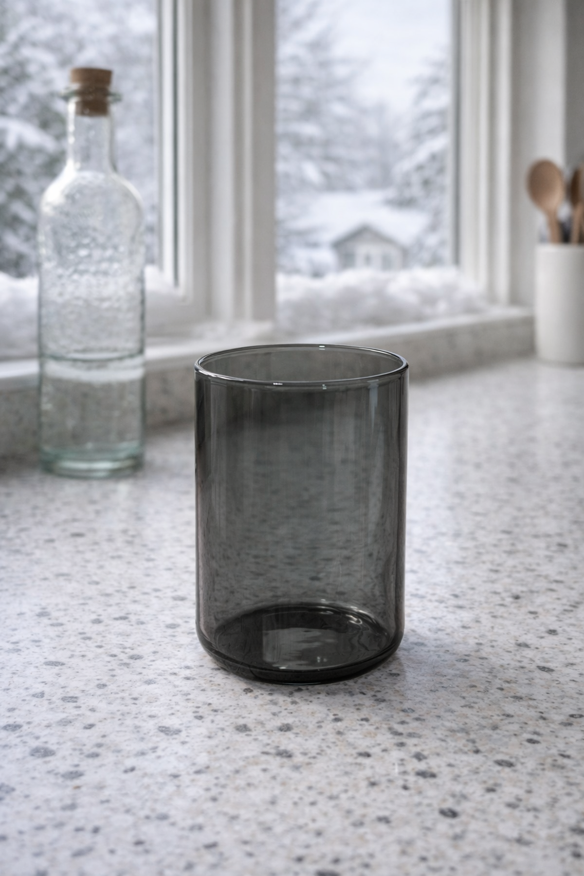 Füme Dörtlü Cam Bardak 290 Ml