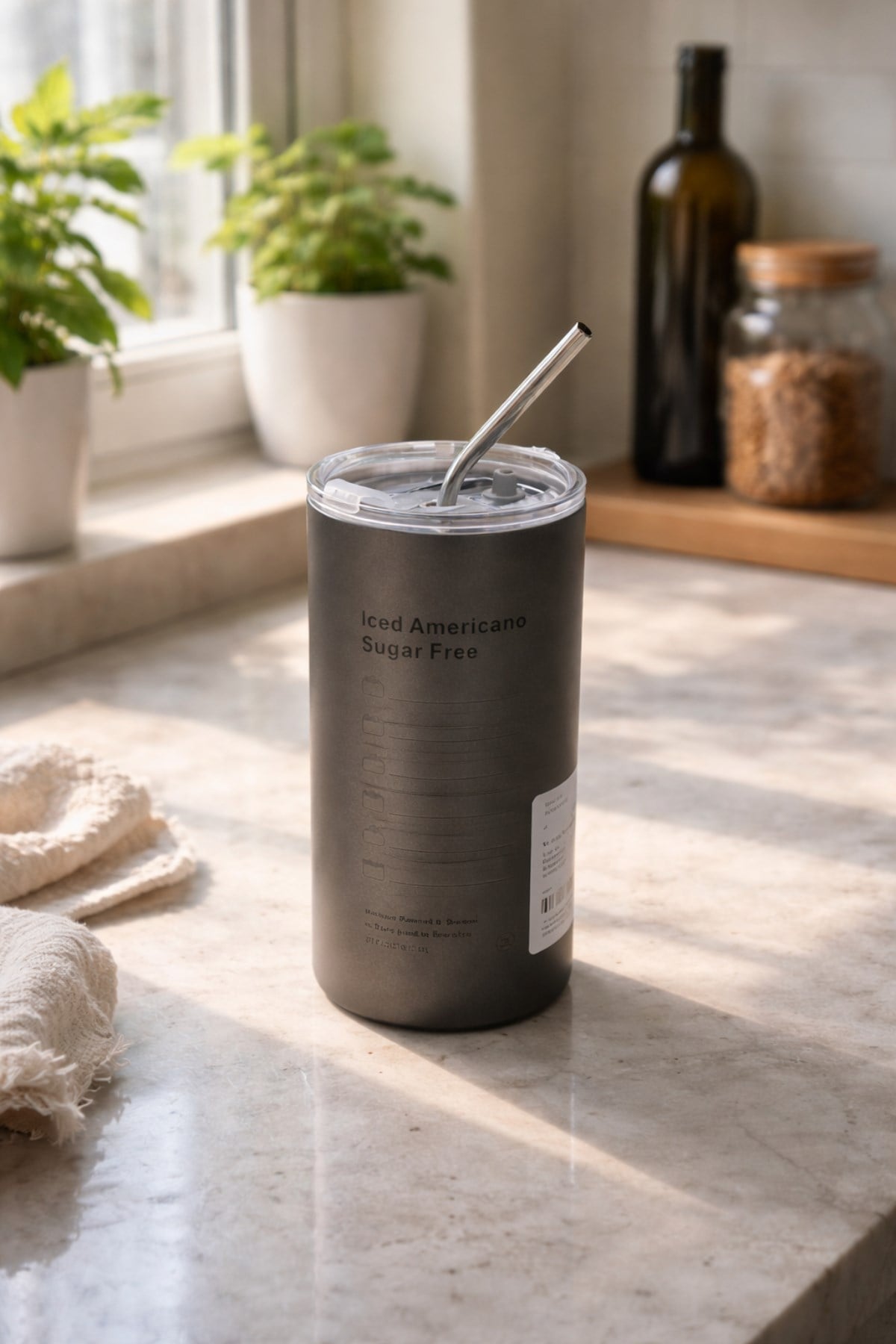 Füme Rengi Çelik Termos 600 ML