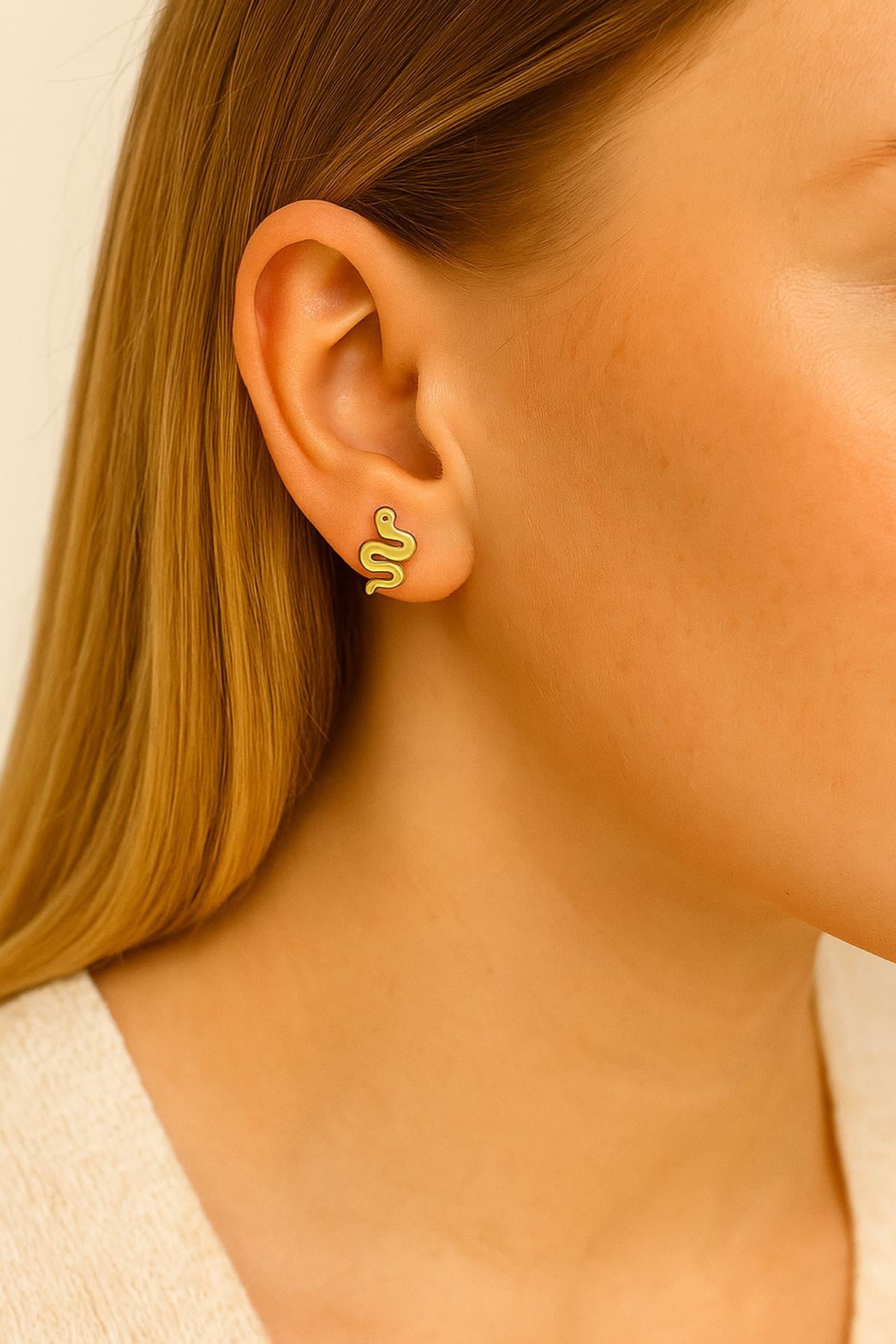 GOLD KALIN YILAN KÜPE